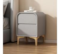 ZDFTGKM Comodino alto per camera da letto, comodini, 2 cassetti, tavolo in legno, mobile per mobili, piccolo spazio sul tavolo, camera da letto/soggiorno/studio (grigio chiaro, 45 x 40 x 49 cm)