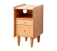 ZDFTGKM Comodino con 2 cassetti, comodino portaoggetti per camera da letto, mensola estraibile in legno per risparmiare spazio, comodino maniglia in metallo (colore: colore 2 ps, dimensioni 30 cm)