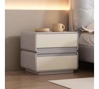 ZDFTGKM Comodino moderno, multifunzionale, comodino, salvaspazio, tavolino con contenitore, comodino per camera da letto, soggiorno (grigio + bianco, 19,69 x 15,75 19,69)