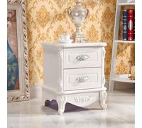 ZDFTGKM Elegante comodino in legno bianco con 2 cassetti, decorazione per camera da letto, comodini in legno color avorio, 1 pezzo 40,6 cm di lunghezza x 48,3 cm di altezza