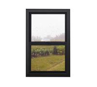 ZDFTGKM Finestra scorrevole verticale commerciale con finestre in vetro temperato, servizio di ventilazione per ristoranti, camion alimentari e carrelli snack mobili (nero, 90 x 120 cm)