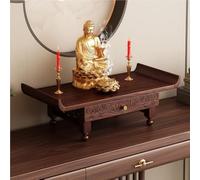 ZDFTGKM Scaffale per altare con portaoggetti, tavolo buddista compatto, tavolo da meditazione per la casa o lo spazio di preghiera sacro, mobile Pooja uso a parete (L15.7)