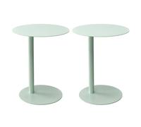 ZDFTGKM Set di 2 mini angoli rotondi in metallo con elegante lato scandinavo per caffè, mini angoli, 40,6 cm di lunghezza x 63,5 cm di altezza, colore: verde frutta