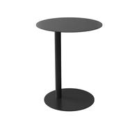 ZDFTGKM Tavolino rotondo in metallo colorato nordico con elegante piccolo lato scandinavo per appartamento mini angolo nero 40,6 cm L x W 50,8 cm H