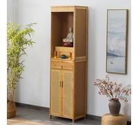 ZDFTGKM Tavolo personale per altare e meditazione, con cassetto, alzata per preghiera, decorazione per la casa, per soggiorno, santuari, templi (marrone chiaro, 50 cm)