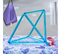 ZDHGHA Piramide di Cristallo di Quarzo Blu Piramide di Cristallo di Canto Strumento Musicale curativo for la Meditazione curativa del Suono Accessori(11inch+Bag)