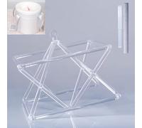 ZDHGHA Piramide di Cristallo di Quarzo Yang Huo/Merkaba/Mokaba con Due Tipi di percussioni di Campane tibetane di Cristallo, Regalo di Meditazione Yoga for Terapia del Suono(7 inch+Bag)