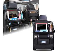 ZDHXZYQ Organizer Sedile Auto per VW Caddy Maxi, Impermeabile Organizer Sedile Posteriore Auto con 8 Tasche e Tavolino Pieghevole,B-Black
