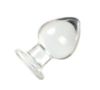 ZDJBFA Dildo di Vetro Plug Anale XXL Butt Plug Extra Large Cristallo Trasparente Dildo di Vetro Palline Anali Pallina Anale Dilatatore Ano Liscio SM Giocattolo del Sesso,B