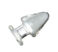 ZDJBFA Dildo di Vetro Plug Anale XXL Butt Plug Extra Large Cristallo Trasparente Dildo di Vetro Palline Anali Pallina Anale Dilatatore Ano Liscio SM Giocattolo del Sesso,D