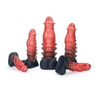 ZDJBFA Dildo Enorme Mostro Realistico Pene Animale Dildo Anale con Ventosa Grande Tappo Anale Morbido Silicone Punto G Masturbatore Vaginale Giocattolo Sessuale Anale,L