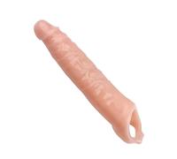 ZDJBFA Estensore per L'ingrandimento del Pene con Anello per Testicoli Ispessito, Dildo in TPE Realistico, Manicotto per Pene per Giocattolo Sessuale di Estensione del Pene
