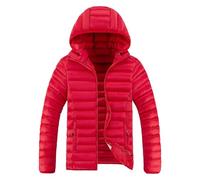 ZDJSWJ Lightweight - Piumino da uomo con cappuccio termico antivento e giacca invernale imbottita imbottita