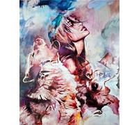 Zdklfm69 Dipingi con i Numeri Dipingere con i Numeri Animali e Ragazze Fai da Te Adulti Dipinti a Mano su Tela da colorare con i Numeri Decorazione della Parete della casa Regali 40x50cm