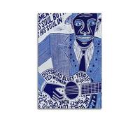 ZDKYSLA Poster artistico da parete di Robert Johnson, stampa artistica su tela, motivo musica e film, decorazione per soggiorno e camera da letto, 50 x 75 cm, senza cornice