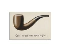 ZDKYSLA The Treachery of Images by Rene Magritte, poster artistico da parete su tela, decorazione artistica da parete con musica e film, per soggiorno e camera da letto, 40 x 60 cm, senza cornice