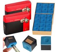 ZDL Gesso Biliardo Scatola,24 Pezzi Gessetti per Tacchetti da Biliardo,Gesso Stecca Blu,Gessetti Biliardo,Gesso da Biliardo,Gessetto da Biliardo,Pool Cue Cubes,per Appassionati e Professionisti