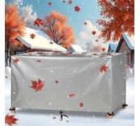 ZDLLDZ Copertura per Mobili da Giardino 220x45x50 cm Telo Copritavolo Esterno Impermeabile in 420D Oxford, Fodera Protettiva Rettangolare Resistente all'Inverno per Tavolo, Panca o Sdraio,Argento