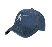 Zdlwaisw Yifhdes - Cappello da baseball con silhouette di scherma regolabile, unisex, stile vintage, colore: nero, blu navy, Taglia unica