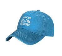 Zdlwaisw Yifhdes Trust Me I'm A Bartender Cappello da baseball regolabile per uomo donna vintage lavaggio berretto da baseball nero, Blu, Taglia unica