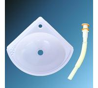 ZDMZR Lavandino in Plastica for Montaggio a Parete Piccolo, Mini Lavabo, Lavatoio Lavapanni Monoblocco in Resina PP per Esterno, Lavabo for Camper (Color : B)