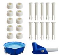 ZDNT 10 perni di ricambio per piscine Intex, perni di giunzione e guarnizioni per piscine Intex, parti di ricambio per piscine con telaio in metallo, perni snodati (5,5 cm / 2,16in di lunghezza)