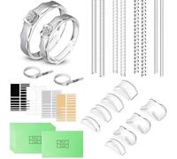 ZDNT 28 PCS Regolatore per Anelli,Regolatore Misura Anello Invisibile per Anelli Sciolti,riduttore anello dito,Anello Molla Regolatori con Panno,Distanziatore e Cintura di Misurazione per Uomo,Donna