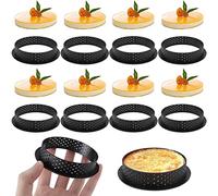 ZDNT 8 Pezzi Anello Crostata Forato Crostate Anelli Forati Mousse Torta Rotonda Muffa Anello per Crostata Anello Torta Mousse per Gli Amanti della Torta Fai da Te,Fare Mousse e Dolci Vari