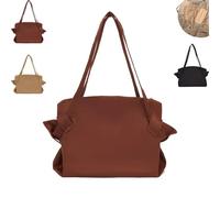 ZDOUXUAN Borsa Tote For Donna, Borsa Tote Pieghevole For Viaggi, Borsa Della Spesa Ripiegabile, Borse A Mano E A Tracolla For Viaggi, Spiaggia, Palestra, Scuola(Brown)
