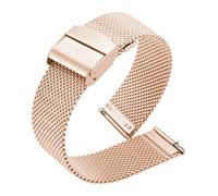 ZDOUXUAN Cinturino a sgancio rapido Loop da 10/12/14/16/18/19/20/21/22 mm in acciaio inossidabile, for uomo e donna, in metallo, di ricambio for orologio.(Rose gold,10mm)