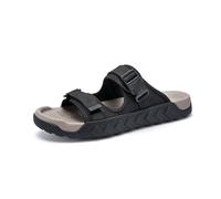 ZDOUXUAN Pantofole Sportive Da Uomo Cinturino Regolabile Punta Aperta Scarpe Da Spiaggia Estive Sandali Casual Per Escursioni A Piedi Viaggi Sull'acqua(Black,46 EU)