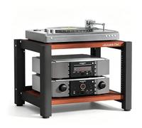 ZDOYUN Mobile Stereo Hi Fi Rack HiFi, Mobile A 2/3/4/5 Ripiani per TV | Supporto Per Supporti Video Con Ripiano Regolabile, Ripiano Angolare Per Armadietto Stereo(Brown,2 tier 60x50x40CM)