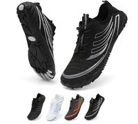 ZDQ Scarpe da Scoglio Uomo Donna Scarpe Mare Asciugatura Rapida Scarpette da Acqua per Spiaggia Surf Immersione Piscina Yoga Nero 46 EU