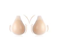 ZDQCB Reggiseno invisibilein Schiena Nuda Adesivo Silicone Reggiseno Senza Spalline Push up Copricapezzoli Adesivi Donna- Cucchiaio-M
