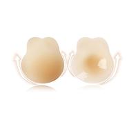 ZDQCB Reggiseno invisibilein Schiena Nuda Adesivo Silicone Reggiseno Senza Spalline Push up Copricapezzoli Adesivi Donna Ultra Sottile-Bunny-M(C)