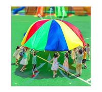 ZDQDMJ Paracadute Gioco del Paracadute da Giardino E Prato All'aperto, Integrazione Sensoriale E Lavoro di Squadra, Set per Festa di Compleanno in Famiglia