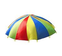 ZDQDMJ Paracadute Gioco del Paracadute, Gioco di Lavoro di Squadra per Giardino/Prato/Spiaggia, Giochi Cooperativi per 6-100 Persone