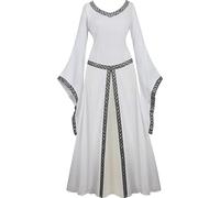 ZDSUHYIW Costume gotico medievale da donna, spalle scoperte, costume da strega