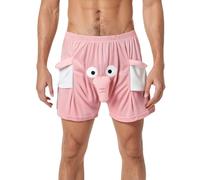ZDSUHYIW Pantaloni a righe a forma di elefante con naso grande e orecchie per uomo, per la casa, tempo libero, con naso grande, orecchie, elefante caldo e dolce, pigiama, pantaloni da notte