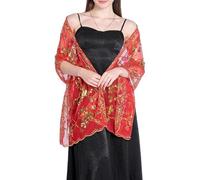 ZDSUHYIW Sciarpa da donna in raso di seta, elegante foulard per abito da sera, comoda ed elegante, per il tempo libero, matrimoni, feste, morbida, per l'estate, Rosso anguria., Taglia unica