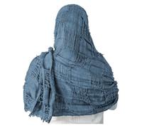 ZDSUHYIW Sciarpa da uomo Viking Cowl Scarf Wrap Dune Wasteland Hooded Shawl Medievale Cavaliere Rinascimento Retro Foulard Pirata Costume Capo Medievale Halloween Costume, Blu, Taglia unica