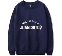 ZDSYDJX Leiva Who The FK is Juanchito Tour Hoodie Felpa con Cappuccio, Donna Casual Manica Lunga,Blu,4XL