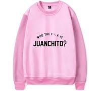 ZDSYDJX Leiva Who The FK is Juanchito Tour Hoodie Felpa con Cappuccio, Donna Casual Manica Lunga,Rosa,S