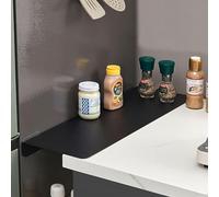 ZDUD Piastra di estensione stretta di riempimento, spazio tra scrivania e parete, senza perforazione, pannello di prolunga per frigorifero, 50 x 15 cm, colore nero