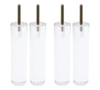 ZDUUONGY Gambe per mobili in acrilico, Confezione Da 4 Gambe for Mobili In Acrilico Trasparente Altezza 8-40 cm(Transparent B X 4pcs,Height 18cm)