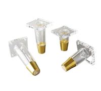 ZDUUONGY Gambe per mobili in acrilico, Gambe for Mobili In Acrilico Con Viti Trasparente 8-15 cm Confezione Da 4(Transparent a X 4pcs,Height 12cm)