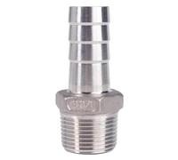 ZDVHOMCB 16mm Hose Barb OD x 1/2" BSP Male Thread 304 Stainless Steel Pipe Fitting Connector