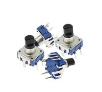 ZDVHOMCB 5 Pezzi Encoder rotativo a 360 Gradi EC12 RE12 Codifica Encoder 5 Pin 24 Posizioni con Interruttore a Pulsante Lunghezza Maniglia 12,5 mm