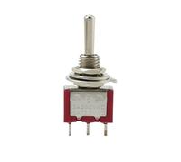 ZDVHOMCB 5pcs / 10pcs 6mm Button Switch Red mts-123 Double Side Reset Moving Head Toggle Switch 3-Pin 3-Gear Rocker Button(MTS-123,5pcs)