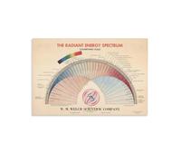 ZDVHOMCB Classroom Science Chart Metal Tin Sign Electromagnetic Spectrum Reference for Physics Education and Decor 8 X 12 inch